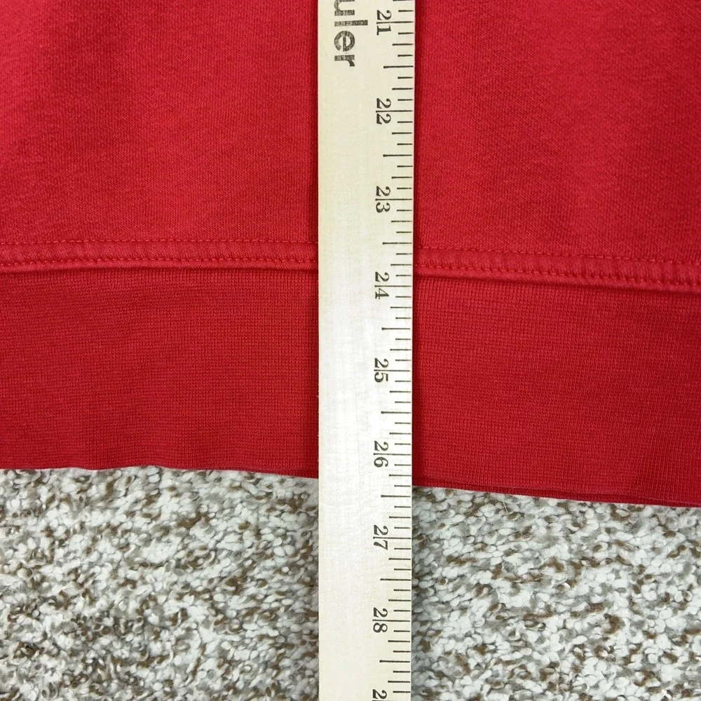 The North‎ Face Hoodie Mens Large Red Pullover Fleece Sweatshirt Logo Outdoor